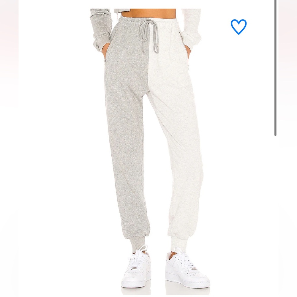 SUPERDOWN RENNA TWO TONE SWEATPANTS IN GREY MULTI